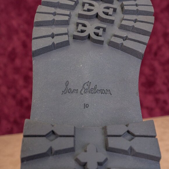 Sam Edelman Wmn Wellington Sesame Leather Festival Chelsea Platform Boots sz 10 - Picture 7 of 9